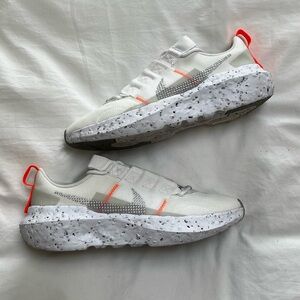 Nike Crater Impact White and Orange Women's Sneakers